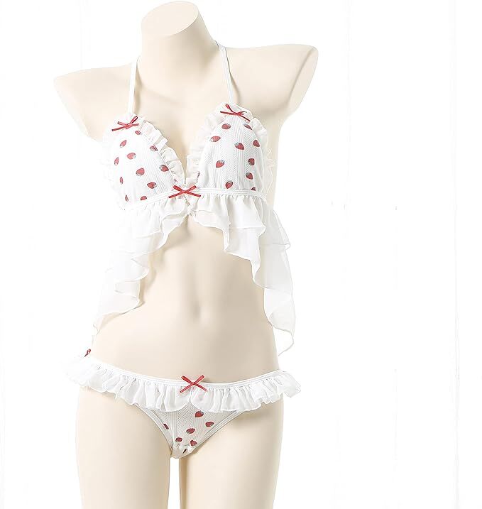 Anime Lingerie Kawaii Bikini Japanese Cosplay Outfit Strawberry Pajamas Babydoll