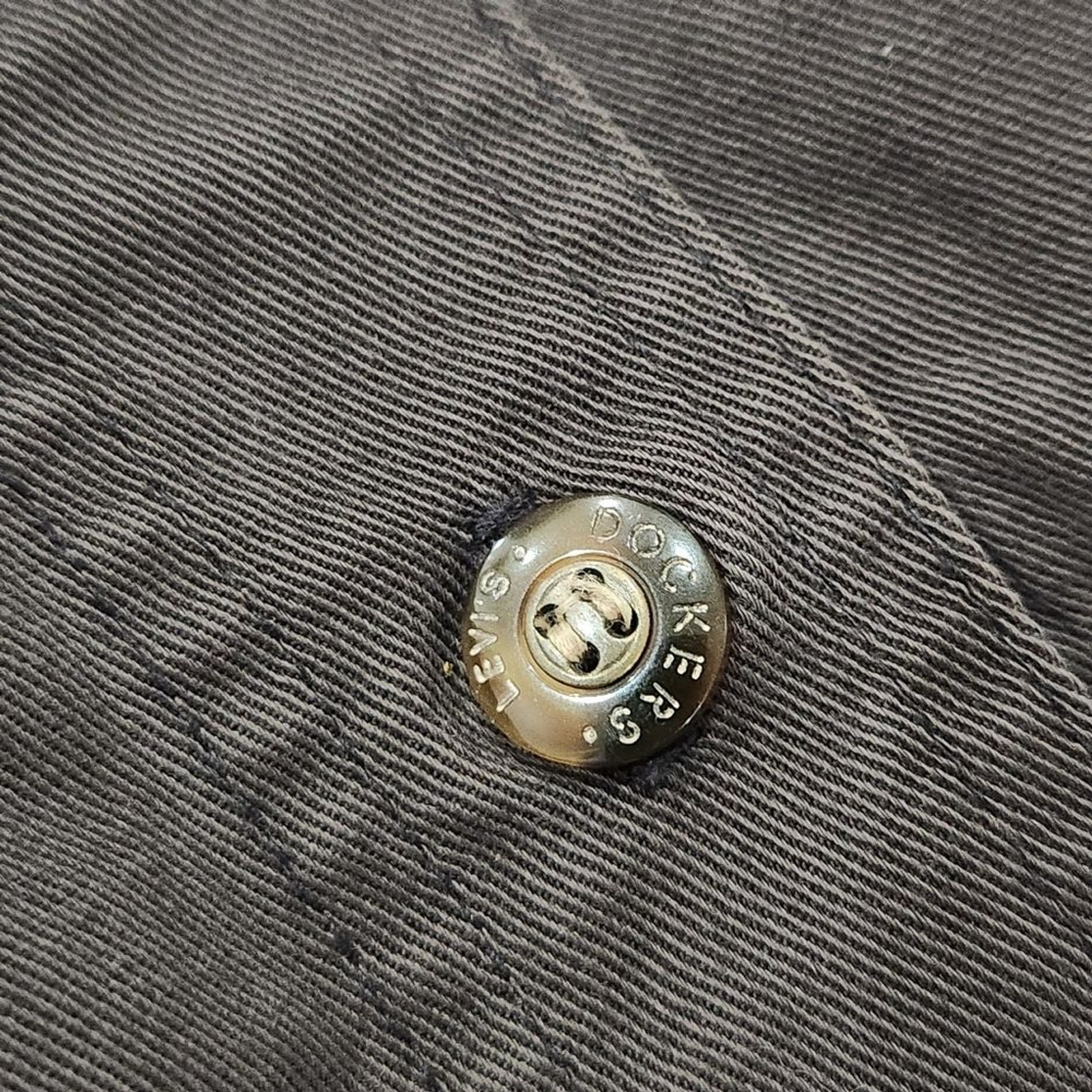 Vtg Levi’s Dockers Chocolate Brown Button Front Pleated A Line Skirt Academia