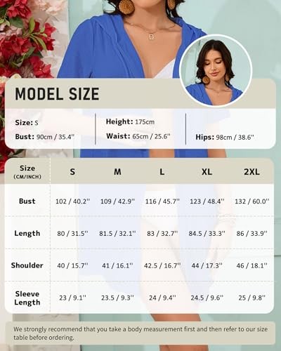Terry Cloth Cover Up – Women 2025 Zipper Swimsuit Coverup Hooded XX-Large Blue