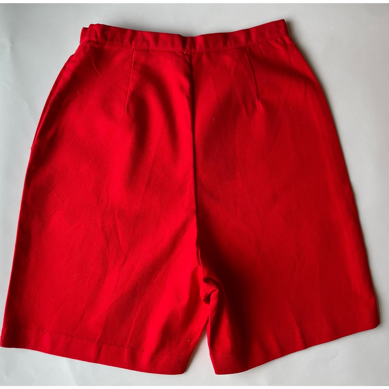 vintage 50s high waisted red Long bermuda shorts XS Donkenny Resort wear EUC