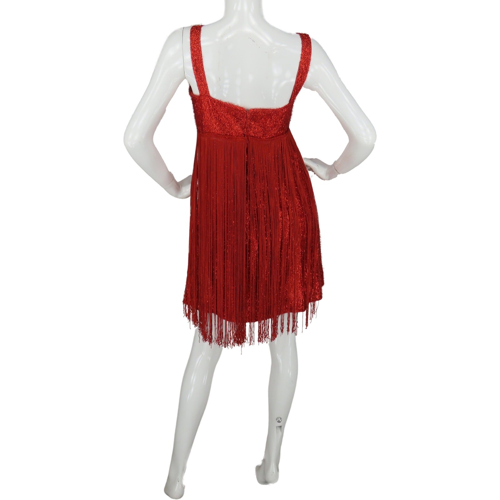 Vintage Tassel Tinsel Showgirl Stage Party Cocktail Fringe Gatsby Flapper Dress