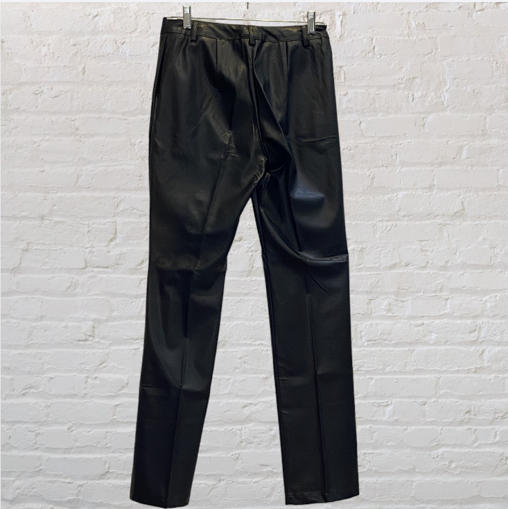 VINTAGE STAR CITY CLOTHING COMPANY — Pleather Pants, Straight Leg, Front Zip