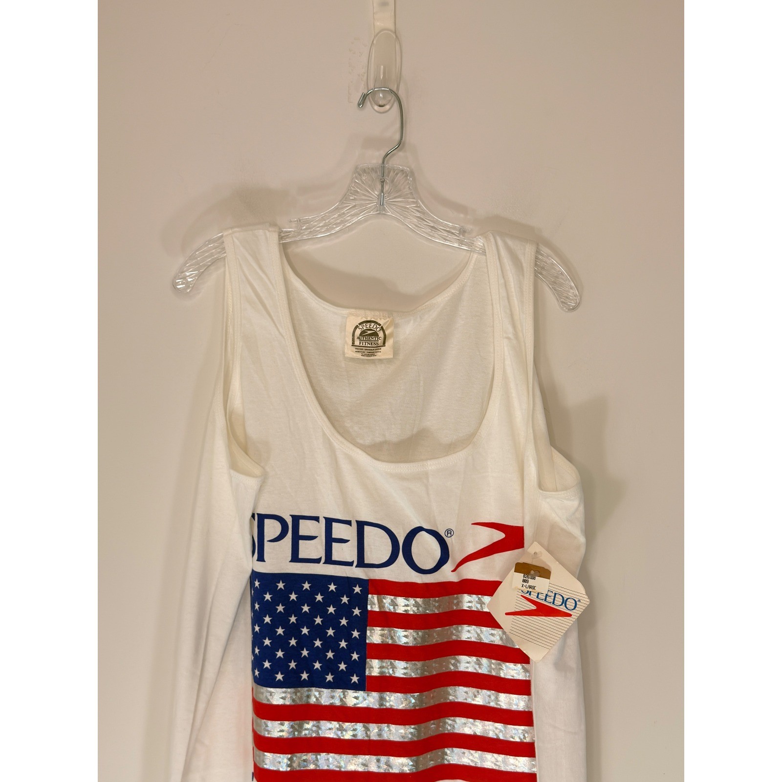 Speedo Vintage 1995 Coverup Dress Women’s White Team America Sleeveless One Size