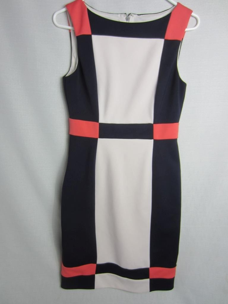 Vintage Mod Dress Maggie London Geometric Shift Size 6 Retro