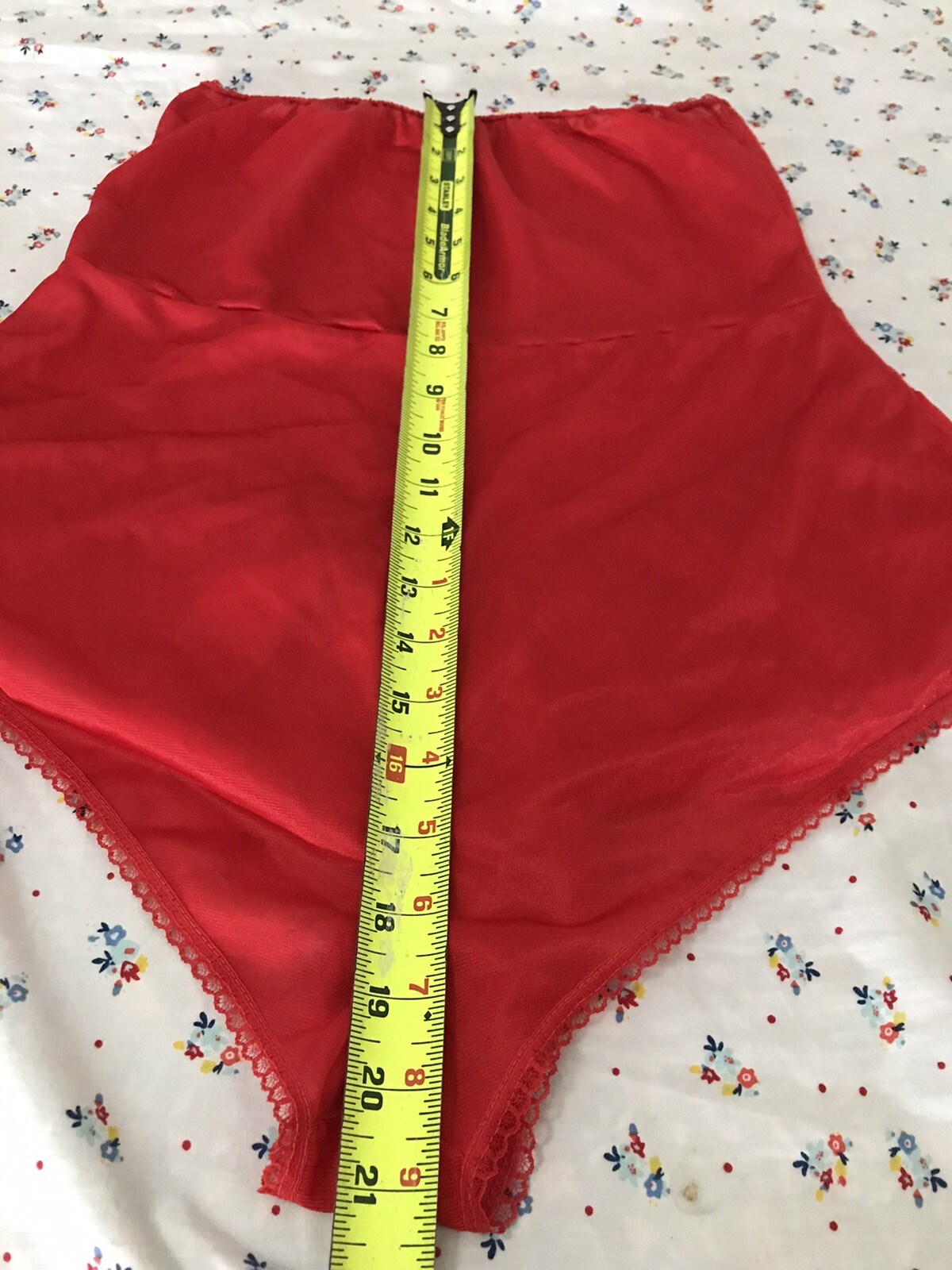 VINTAGE Spotlight Beautiful Red Panties 100% Nylon Size S