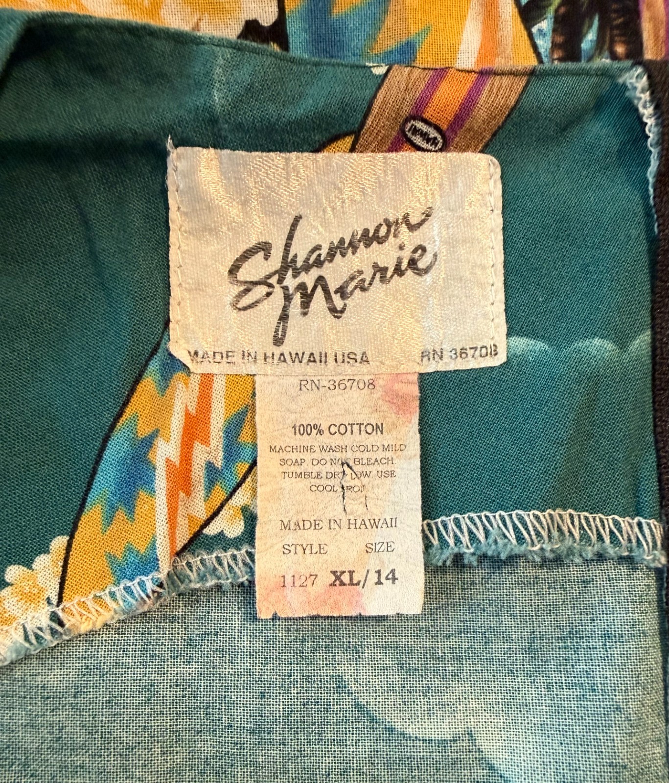Vintage Hawaiian Dress by Shannon Marie – Women’s Aloha Dress Size XL/14