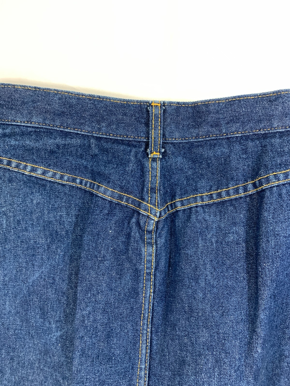 Vintage 80s CHERYL TIEGS Jeans Denim Midi Skirt Missy 14 (28″ Waist)