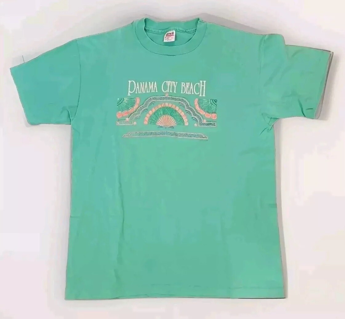 Vtg Anvil Panama City Beach FL T-shirt Single Stitch Sz XL Made In USA