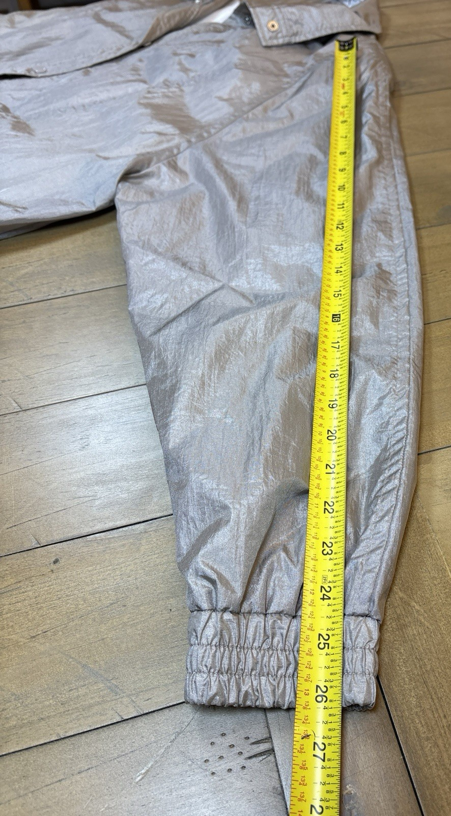 Haband 80s Metallic Windbreaker Womens Lightweight Snap Jacket L Gorpcore Sporty