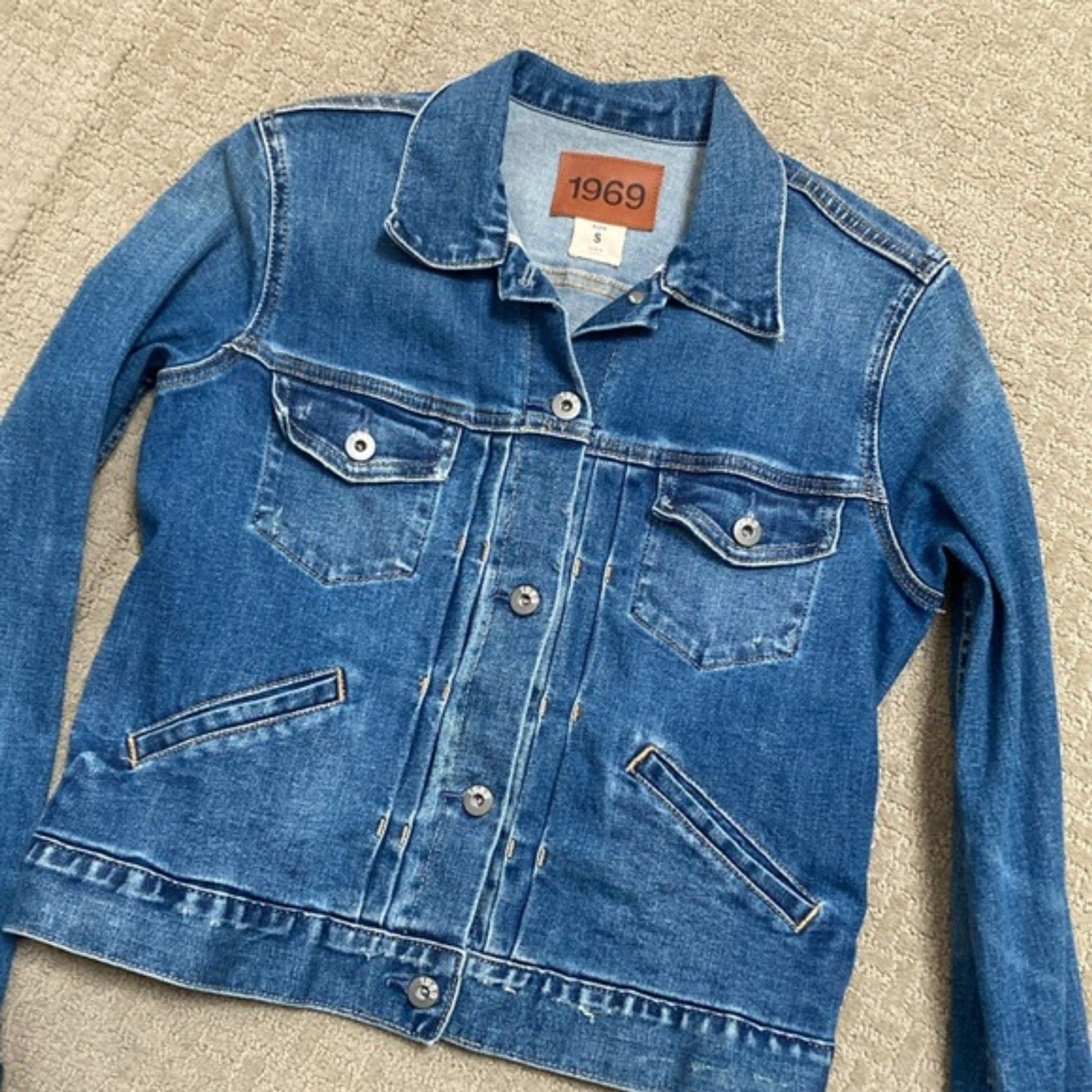 Gap 1969 Womens Denim Jacket S Small Japanese Selvedge Western Blue Jean USA