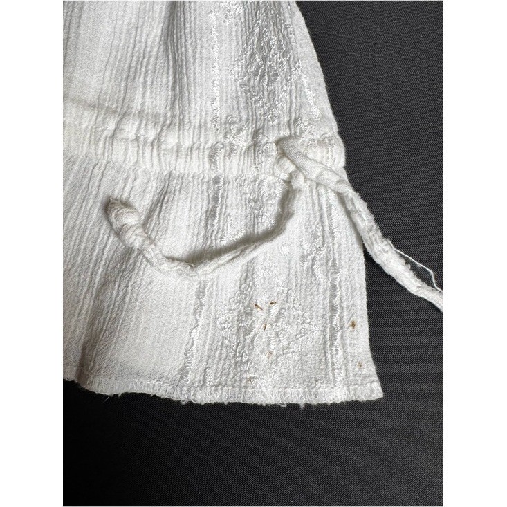 Bill Blass Jeans White Boho Peasant Crop Top PM Cottagecore Y2K