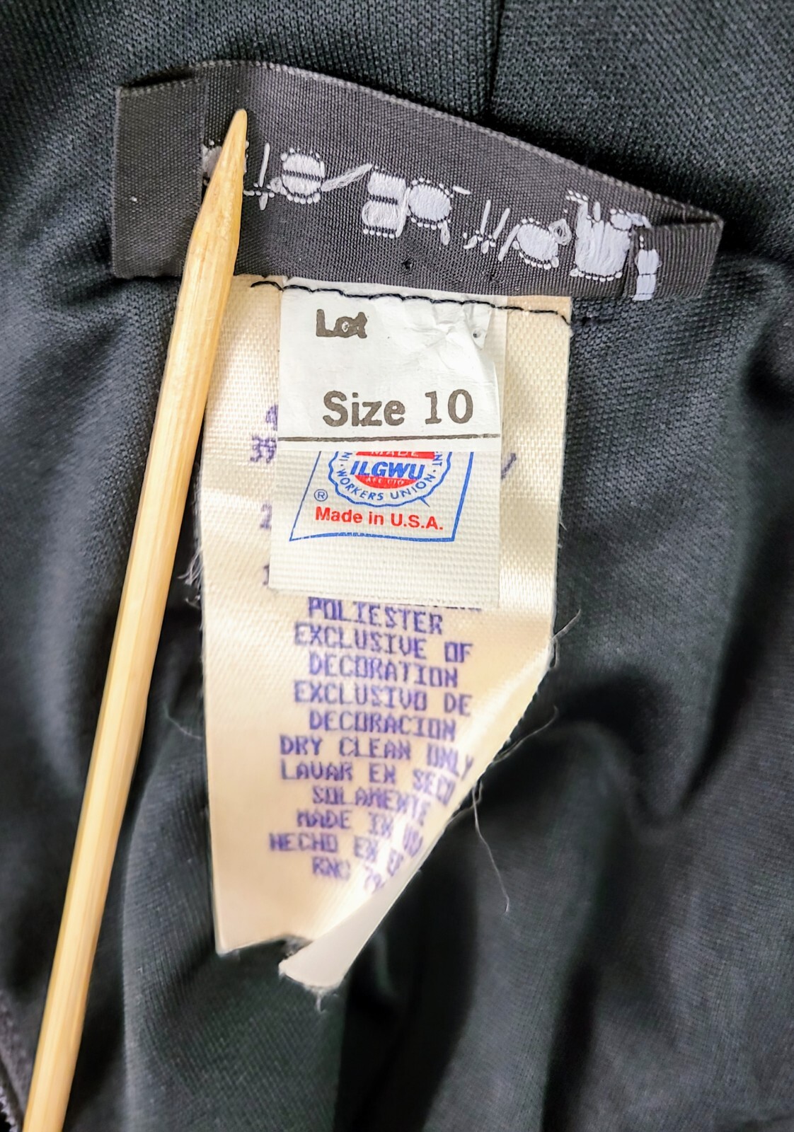 Vintage Late Edition Gold & Black Lace Bodice Dress w Tiered Skirt Size 10