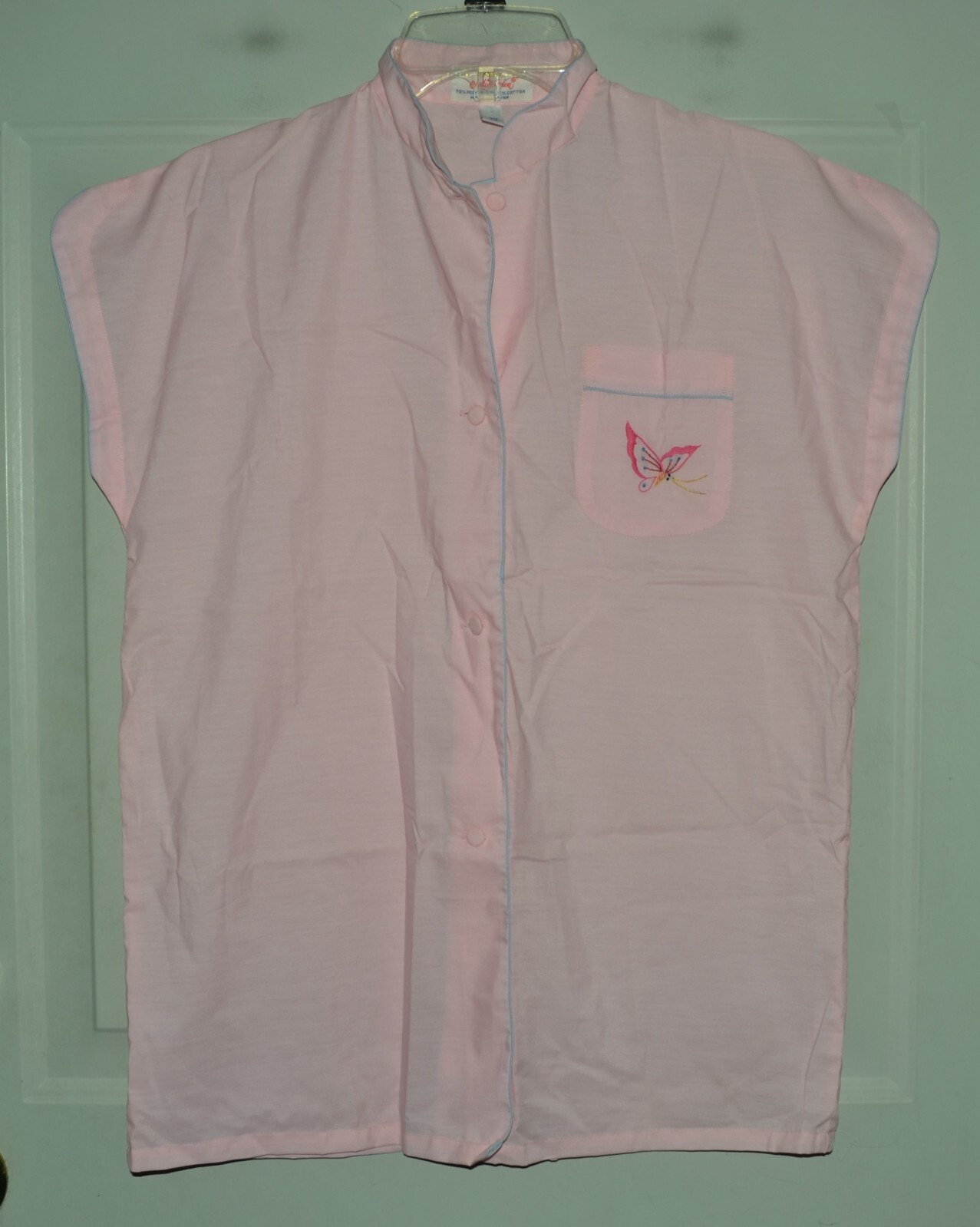 VINTAGE JODIE ARDEN PAJAMA SET 1980’S PINK EMBROIDERED NEW OLD STOCK PAJAMAS