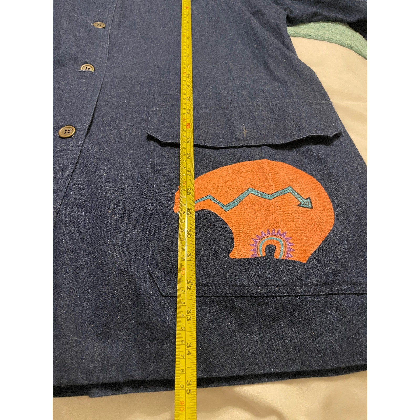 Vintage Art to Wear Kokopelli Native Inspired Eclectic Overshirt Statement Piece
