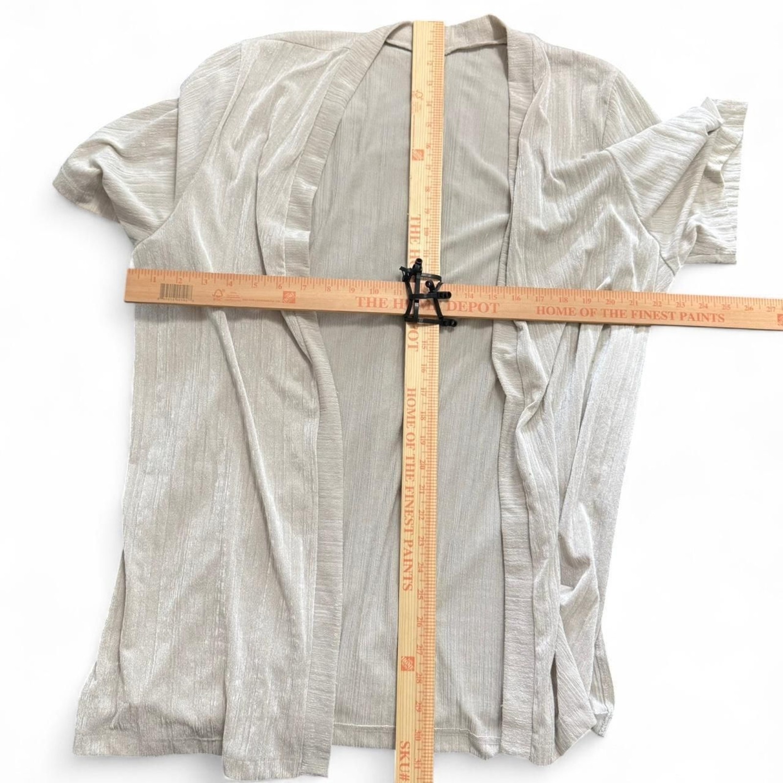 Vintage C.O.C U.S.A. XL Shimmer Ribbed Two-Piece Set: Open Cardigan & Tank Top
