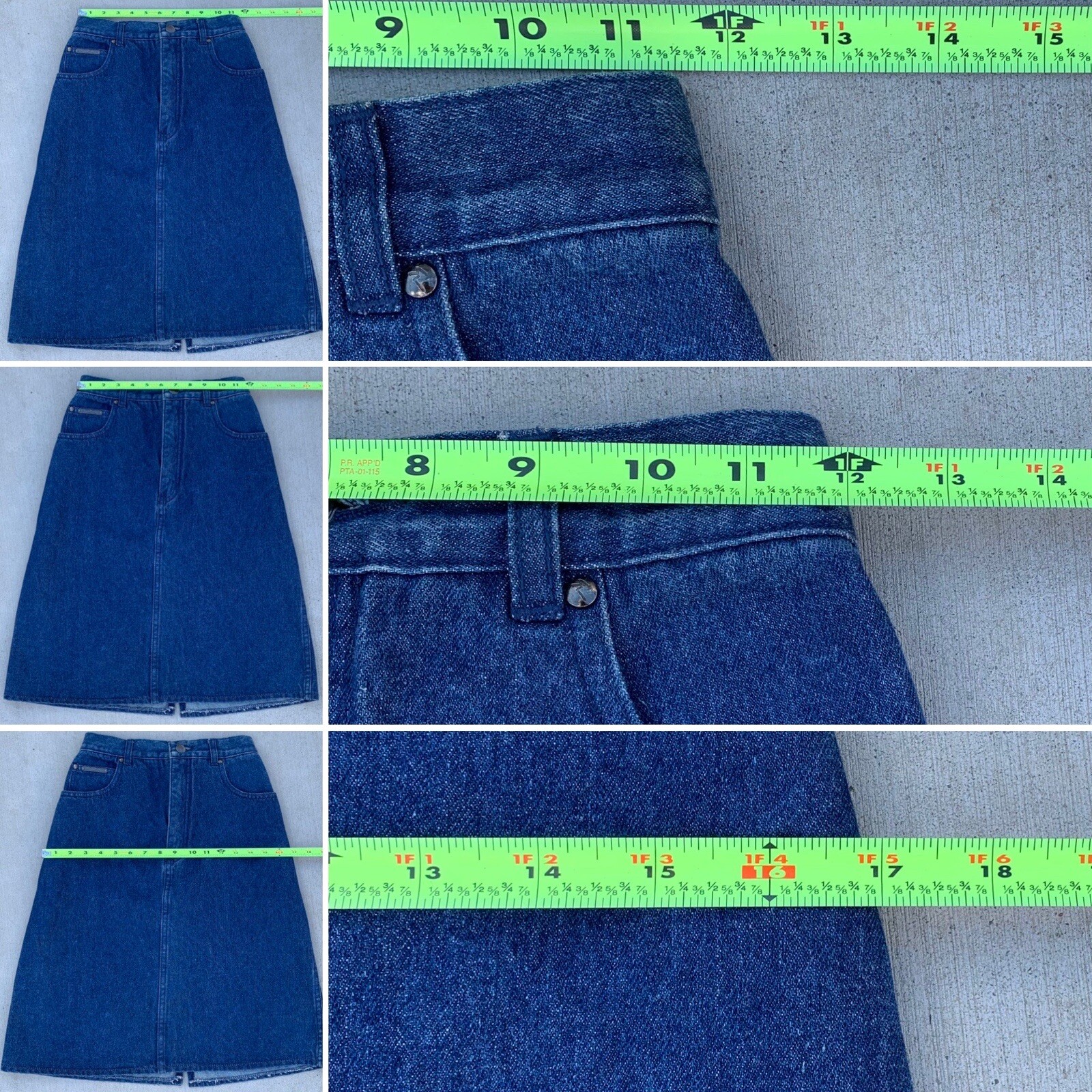 Vintage Gloria Vanderbilt for Murjani Denim Skirt High Waist 8 24 1/2” Waist