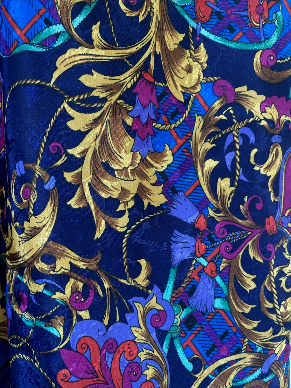 Vtg GEORGETTE TRABOLSI Neiman Marcus Sz M Multicolor Tunic Top