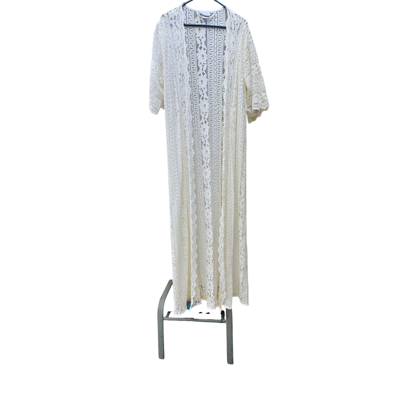 Le Rose Creme Women Vintage Lace Robe Size Small Medium