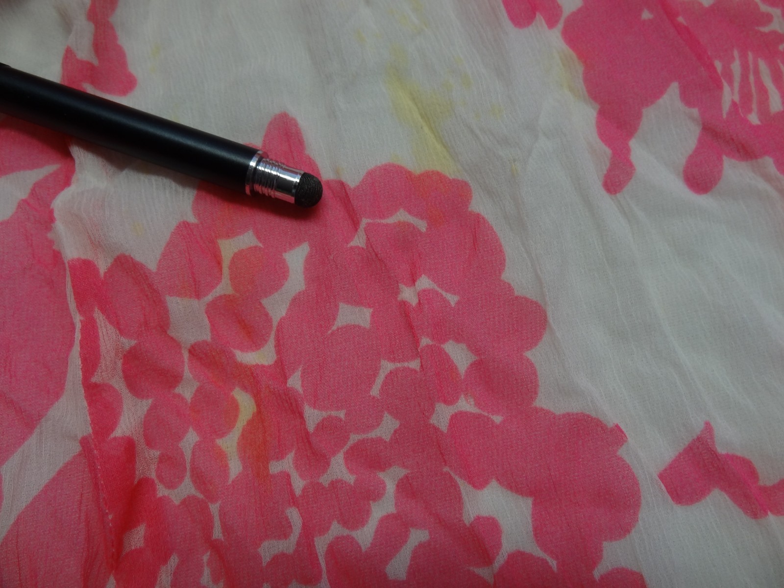 VTG XS Floral Dress Pink White Talon Zipper ILGWU Union Made in USA Long Maxi