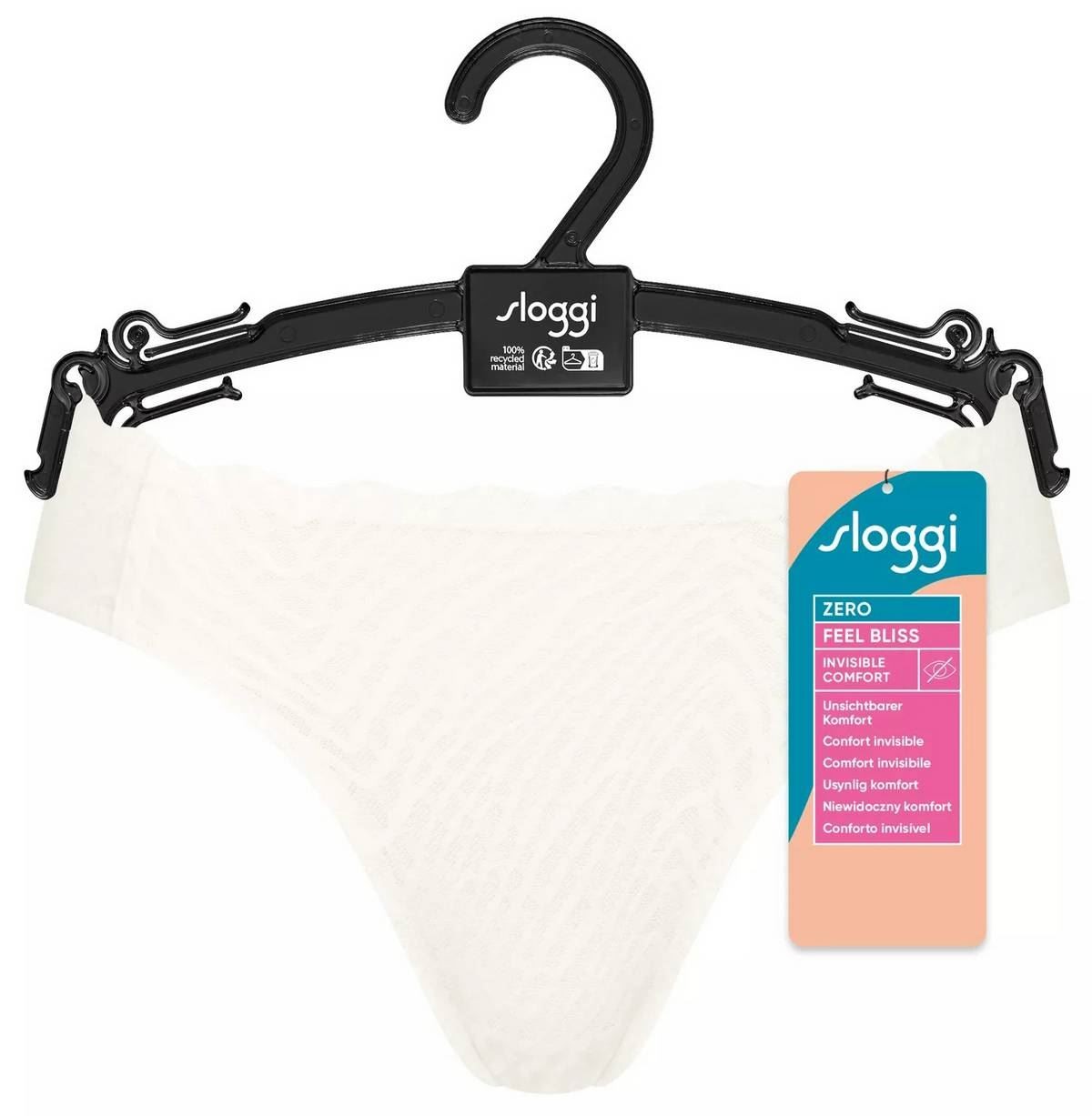 Sloggi Womens Zero Feel Bliss High Leg Knickers – Silk White