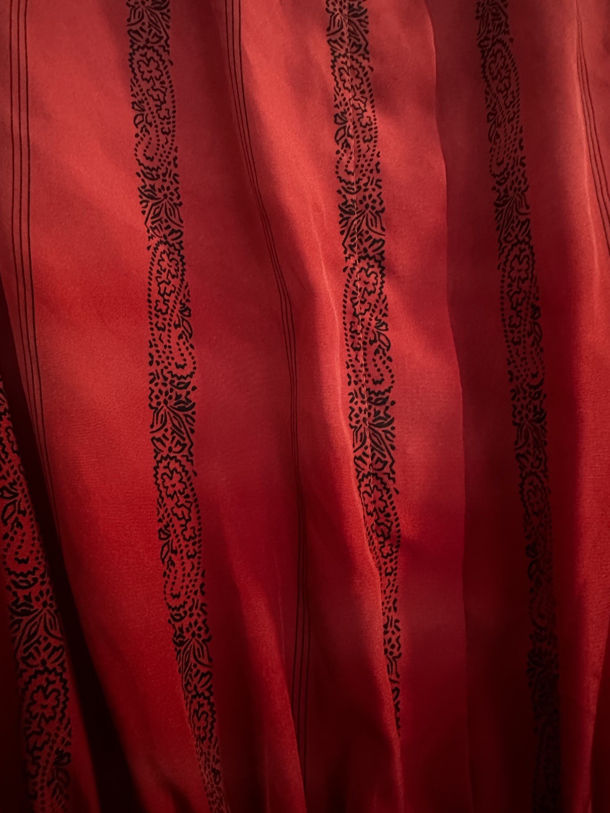 Vintage Lanvin Shirtdress Red & Black Pattern. 60s/70s
