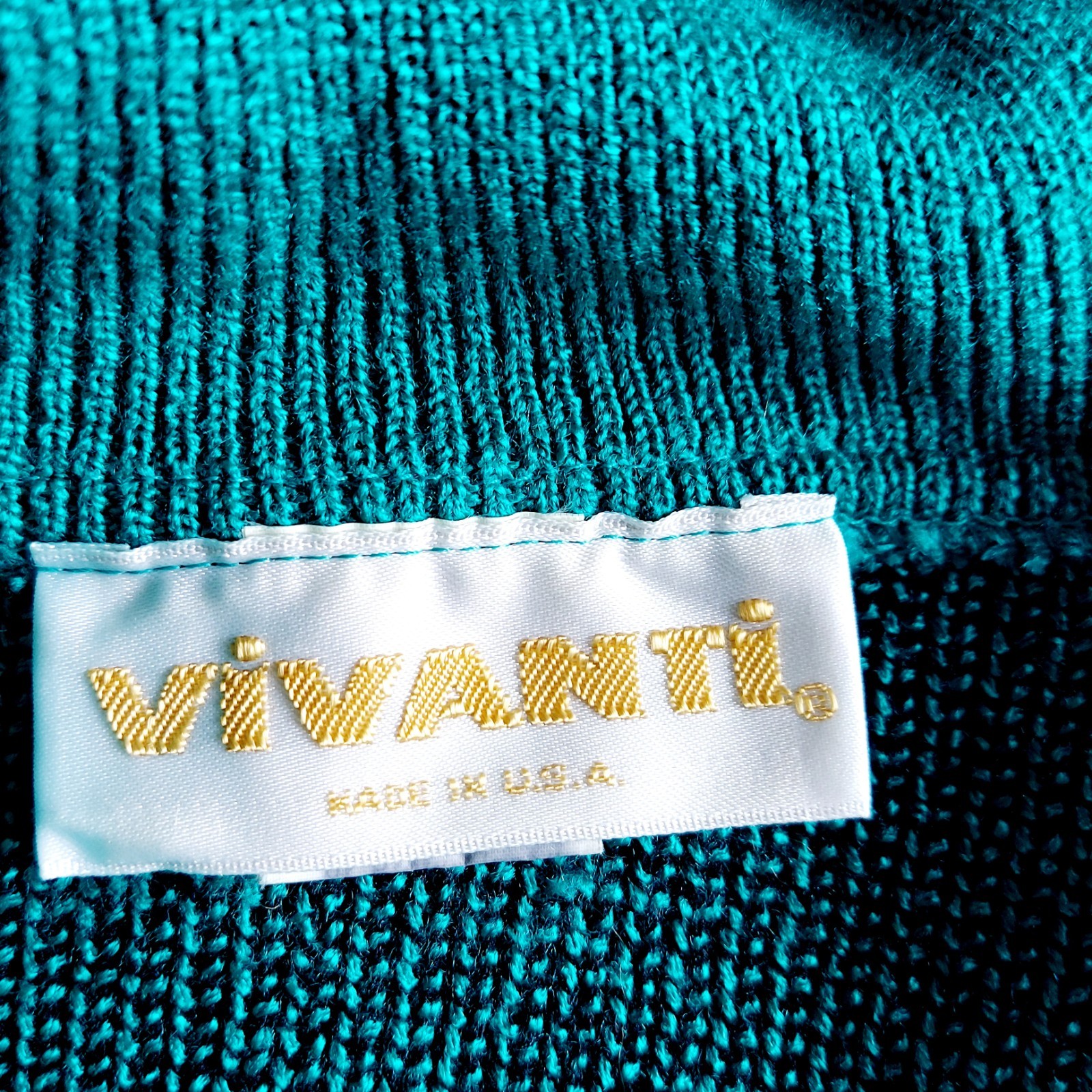 Vintage 1980s Vivanti ILGWU Union made Envelope Neck Sweater, 13
