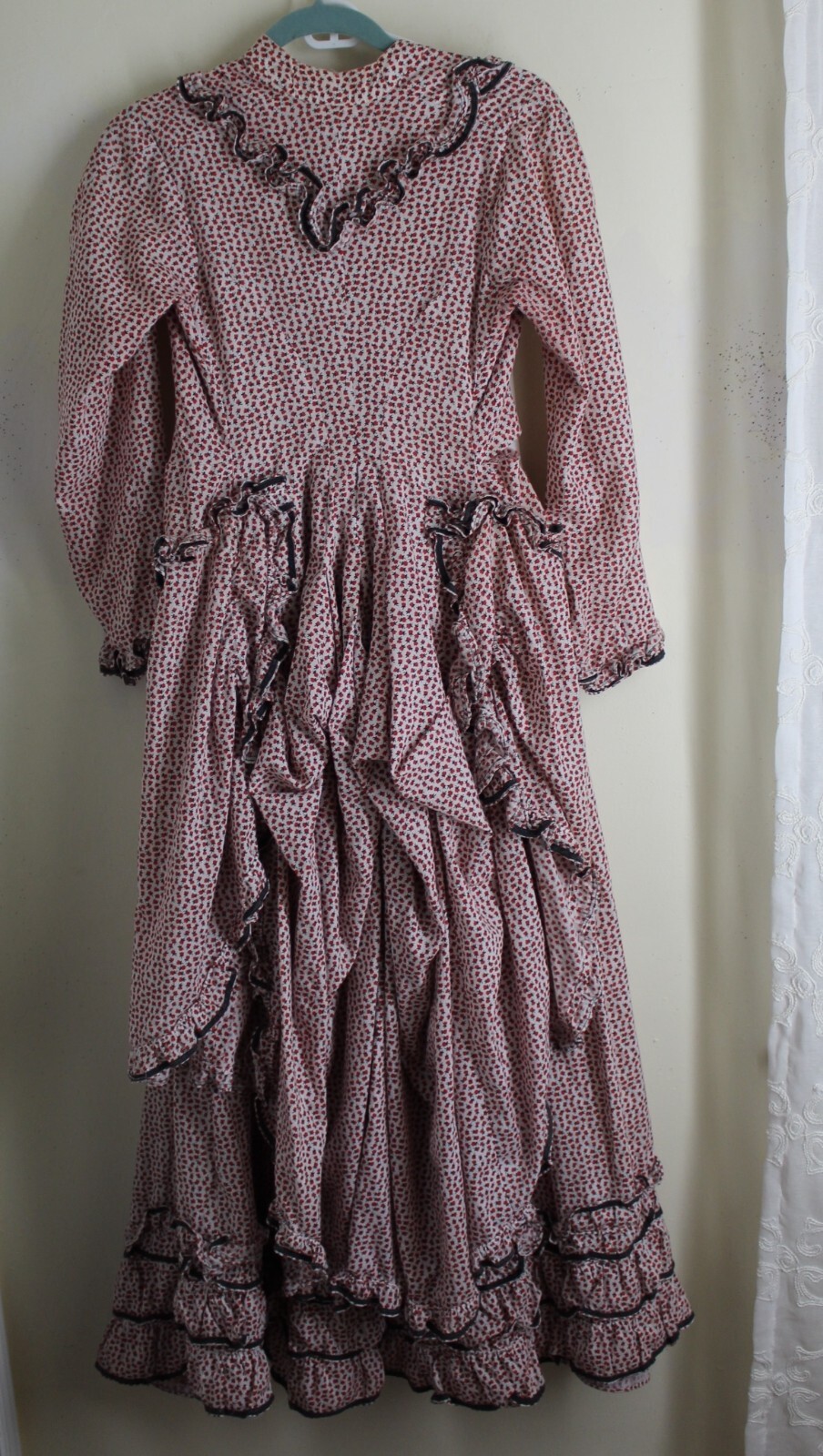 Estate Vtg AS IS 2Pc Edwardian Western Prarie Dress & Jacket Set Sz X S M
