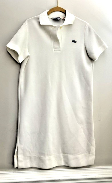 Vintage 1960’s Izod Lacoste Summer Chic White Classic Polo Dress S/M