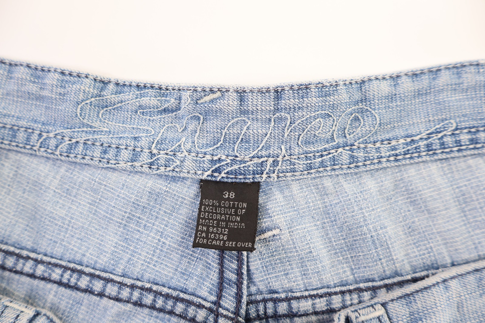 Enyce Light Wash Denim Shorts