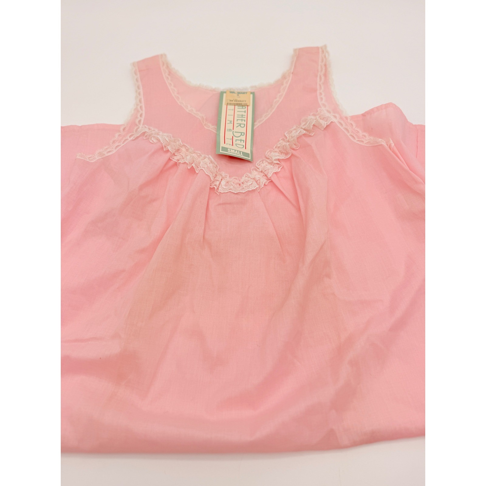 Vintage Feather Bed Intimate Pink Lace Sleeveless Nightgown Maxi Dress Small NWT