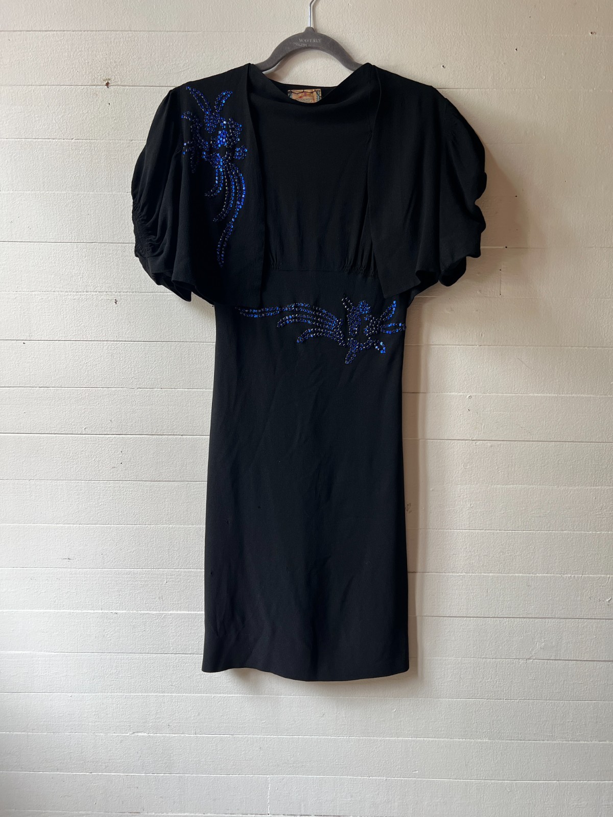 Vintage 1940s Cocktail Dress Rhinestone with Bolero – 38x26x39 AR FL