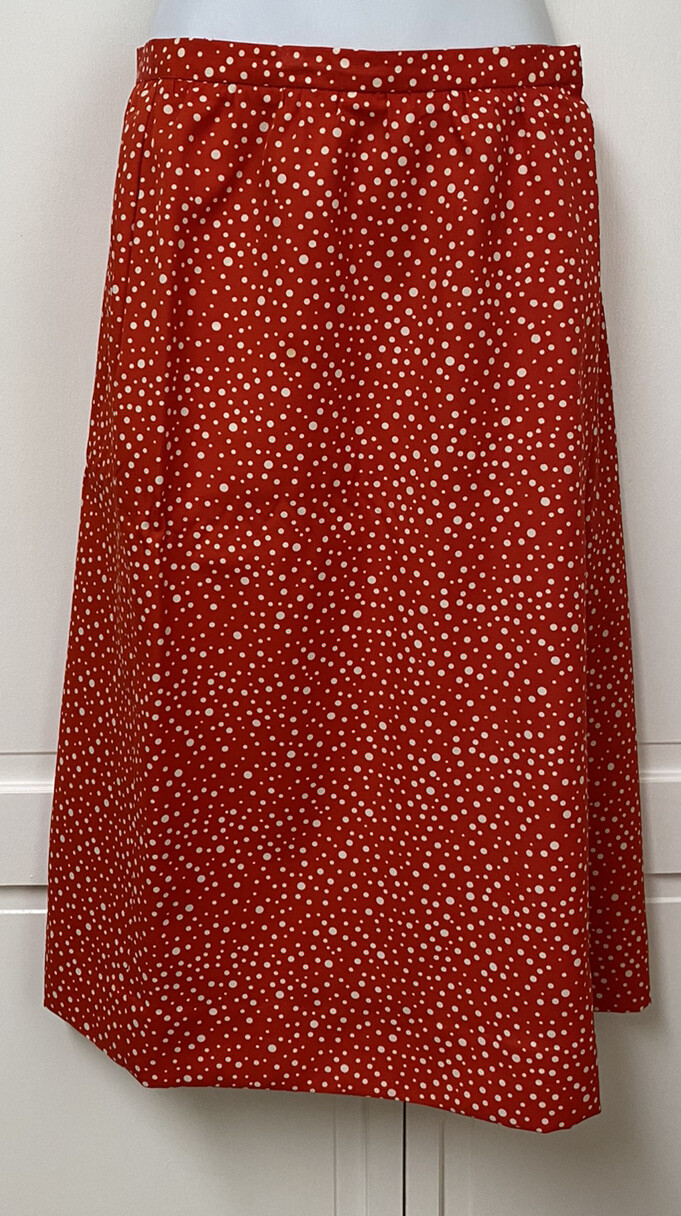 Vintage Young Traditions Red & White Tie Shirt & Wrap Secretary Greek Skirt 10