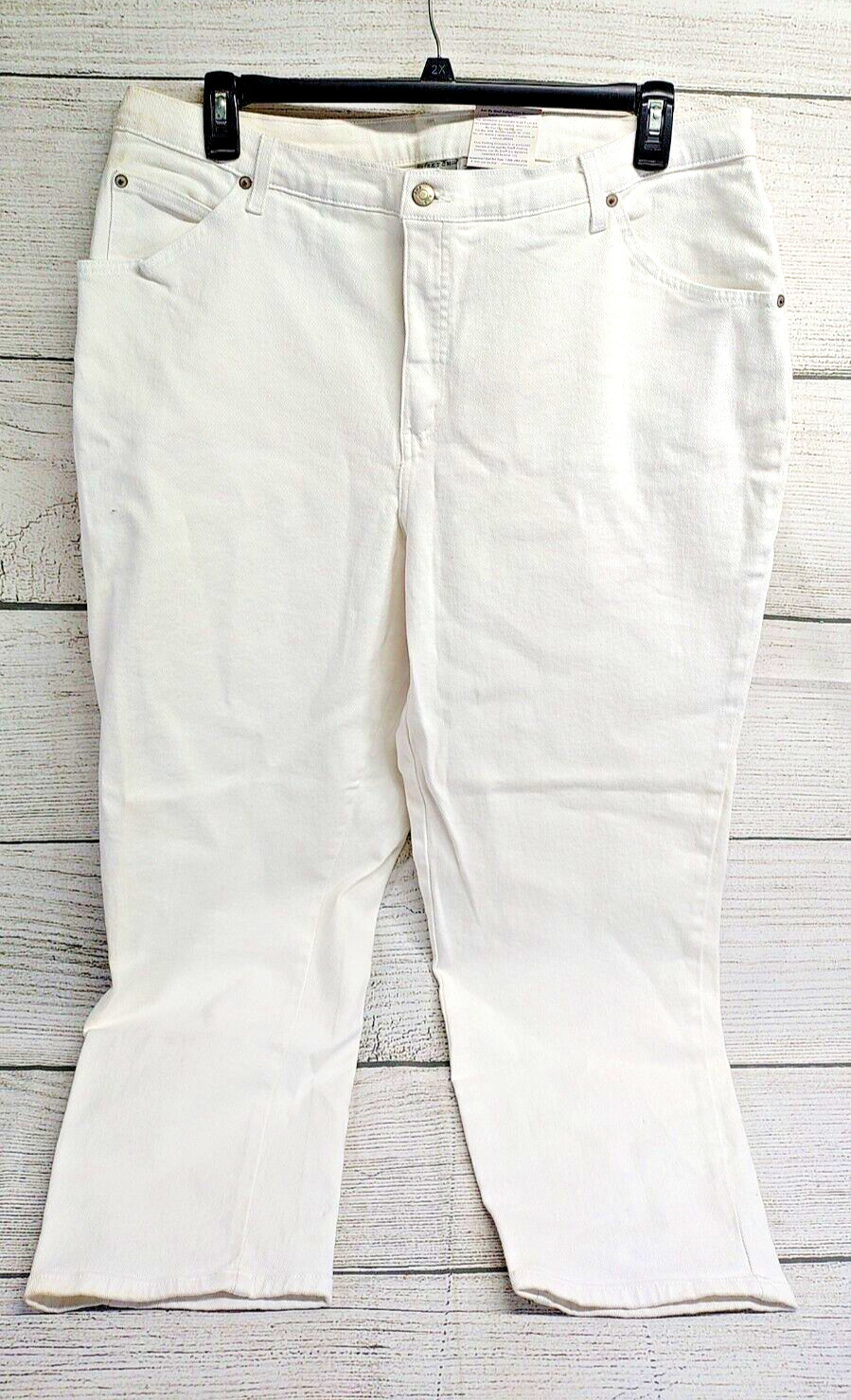 Y2K Just My Size Stretch White Denim Jeans Vintage 2000 Women’s Size 22W/29 NEW