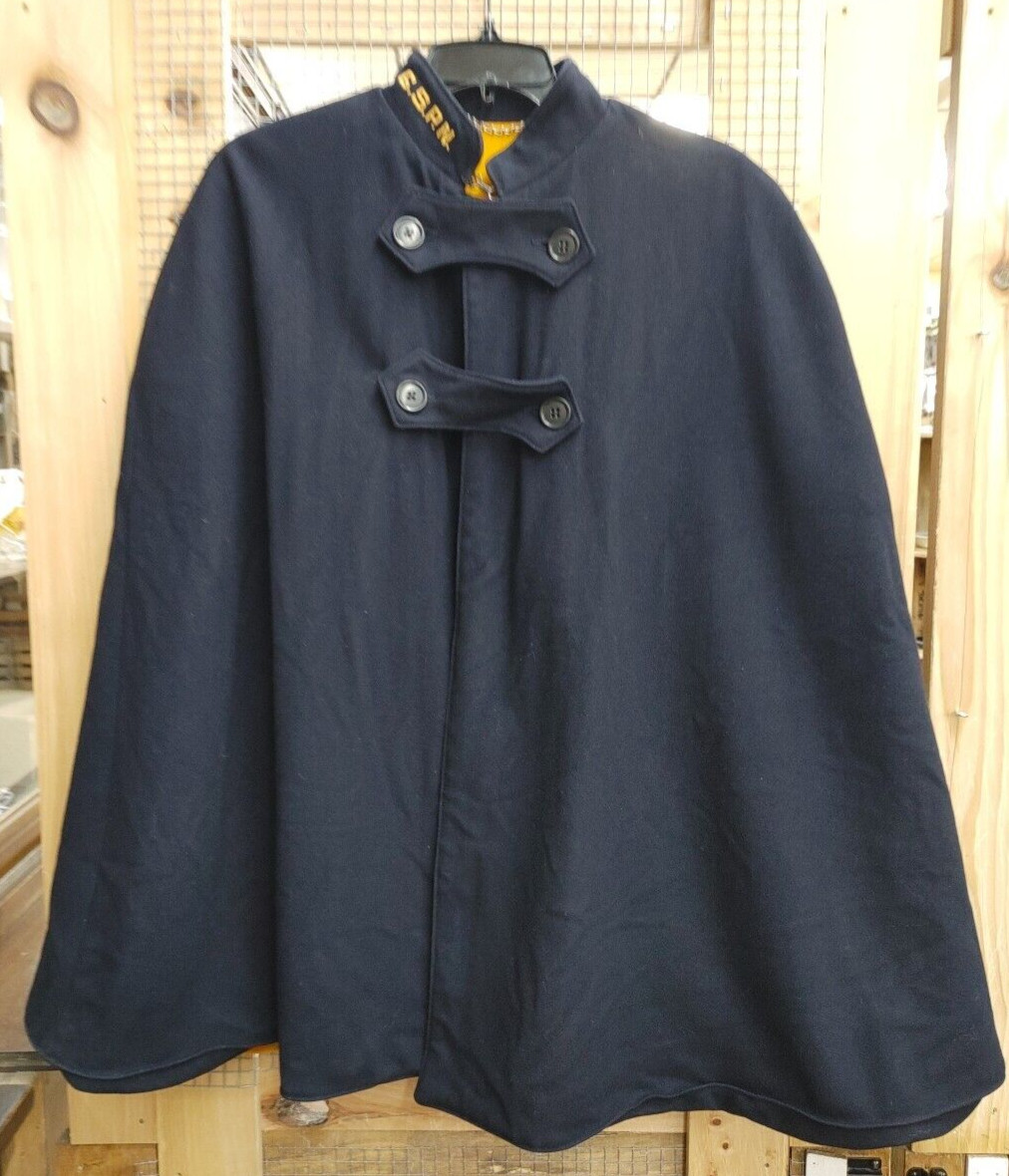 BRUCK’S Navy Blue Wool GSPN Nurses Uniform Cape Vtg 50s-60s Medical Geneva NY