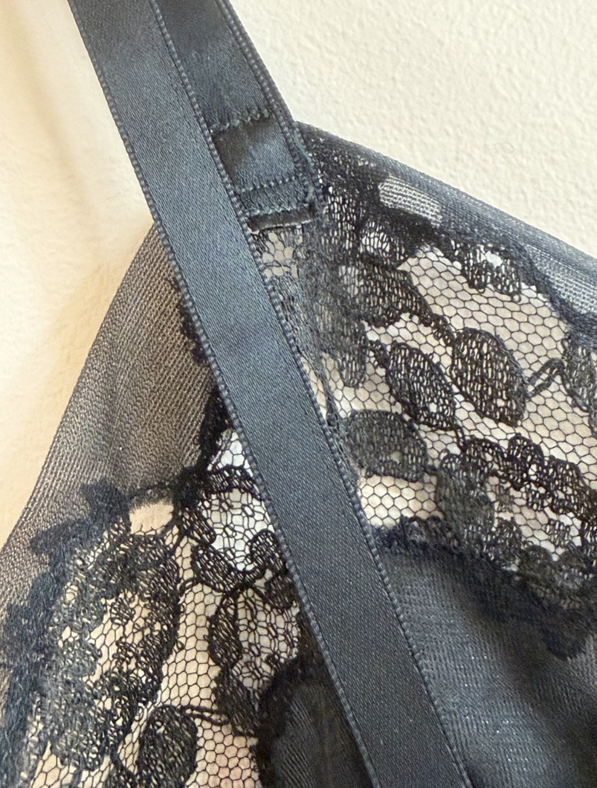 Schiaparelli Slimtite Vintage Mid Century Black Lace Slip Dress Nightie Intimate