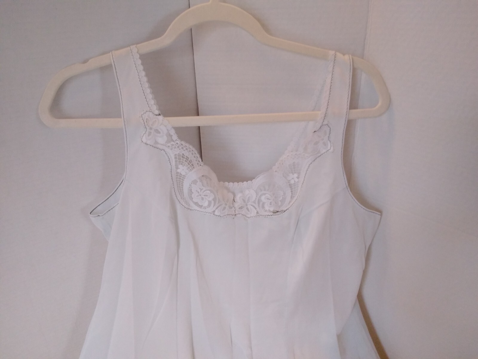 Slip Vintage Full Slip Dress Chemise European SZ L DESIREE Pale Blue w/Lace