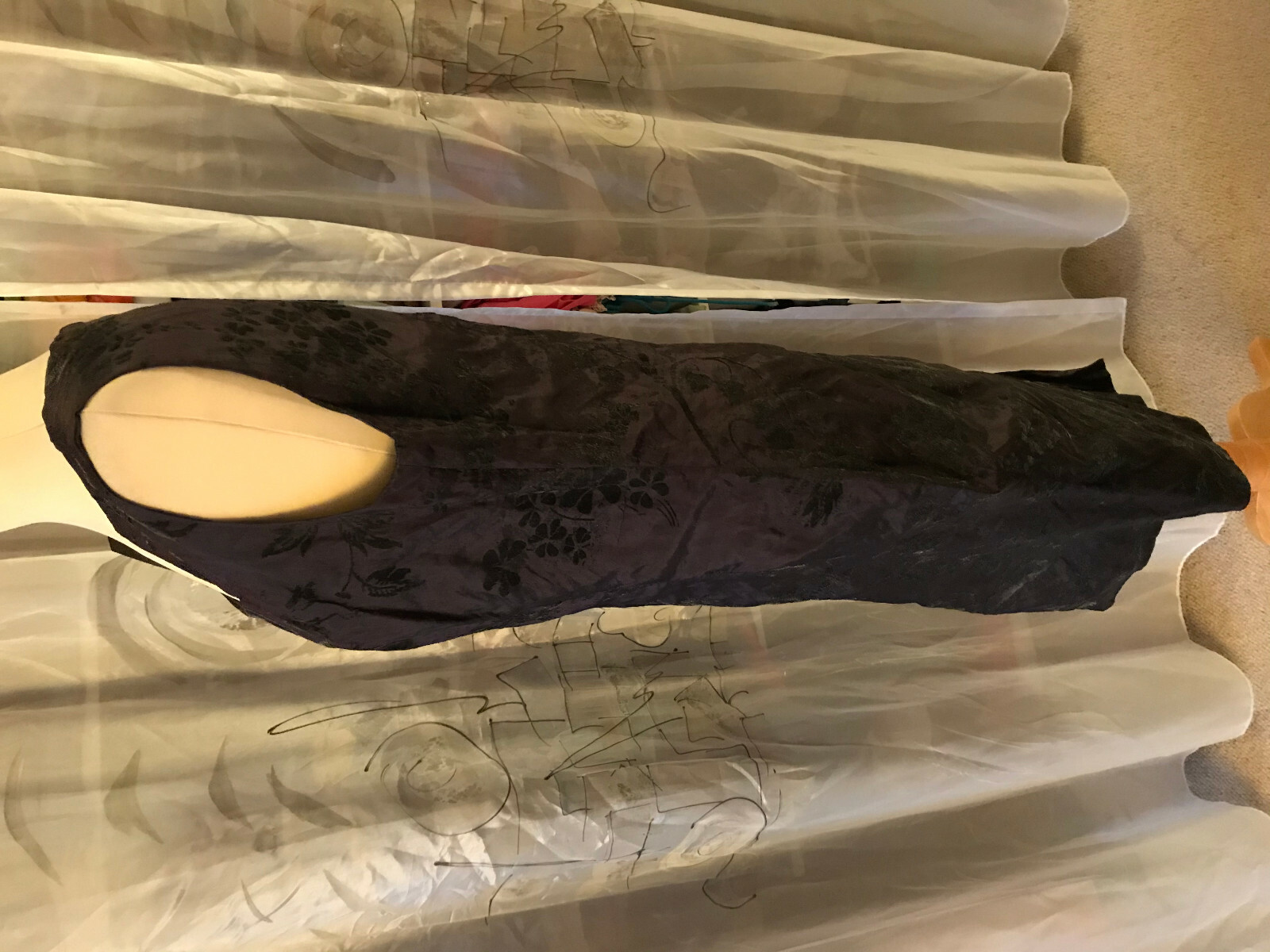 Elegant DESIGNER Ensemble DRESS & BOLERO Jacket Size S Black Purple NOBLE & LIGHTWEIGHT