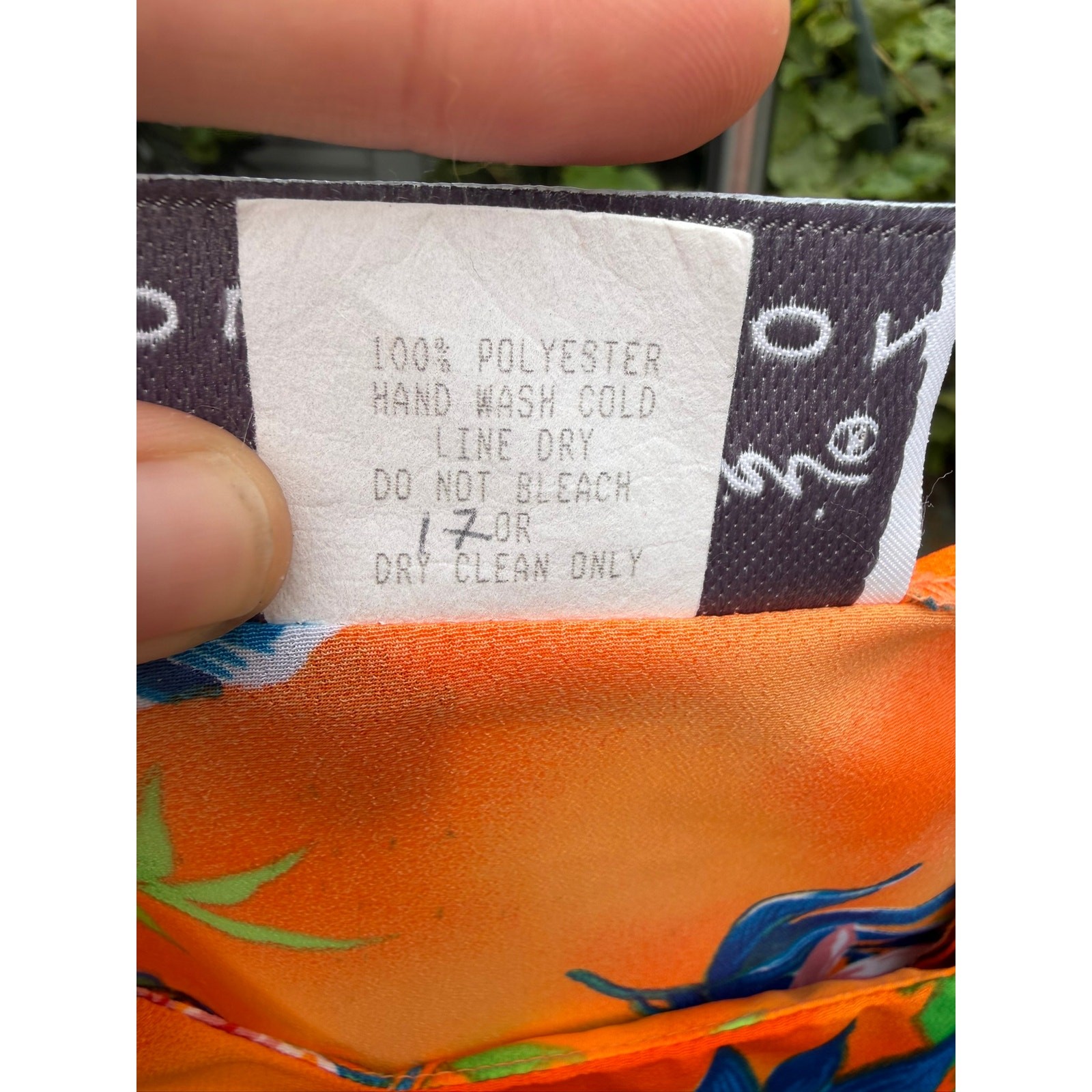 Vintage Y2K Sheath Dress Size 11/12 Orange Tropical Floral Giorgio Fiorlini