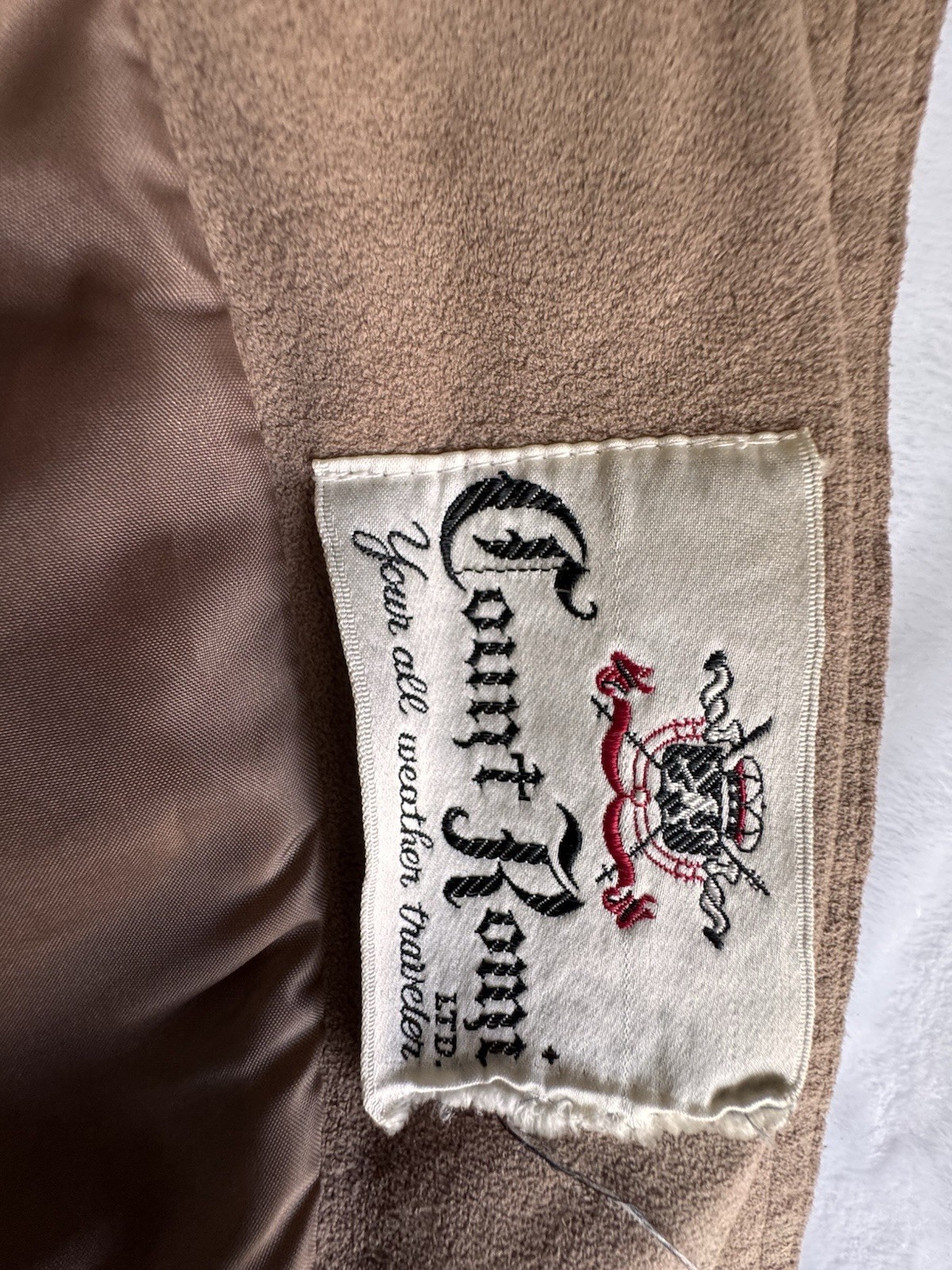 Vintage 70s Count Romi Ultrasuede Blazer Jacket Taupe Tan USA Made ILGWU S M⁠