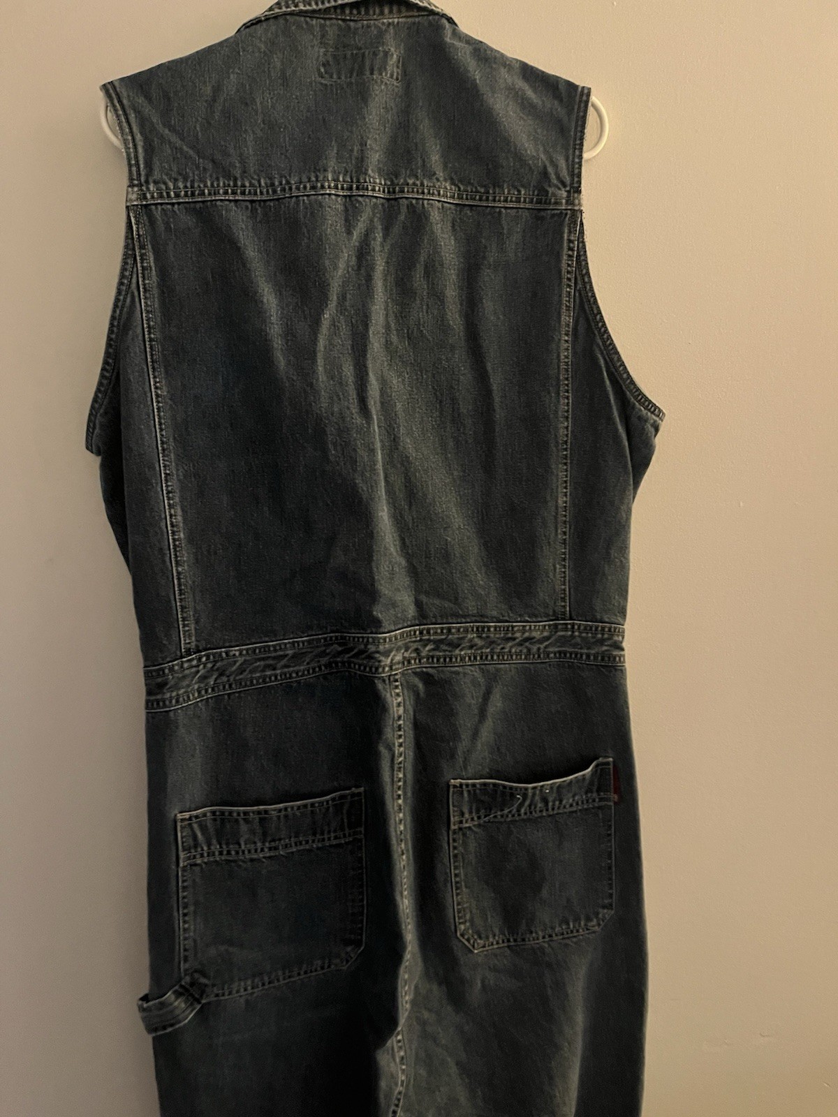 Vintage Denim 1980s Gasoline Sleeveless Jumpsuit Women’s Medium