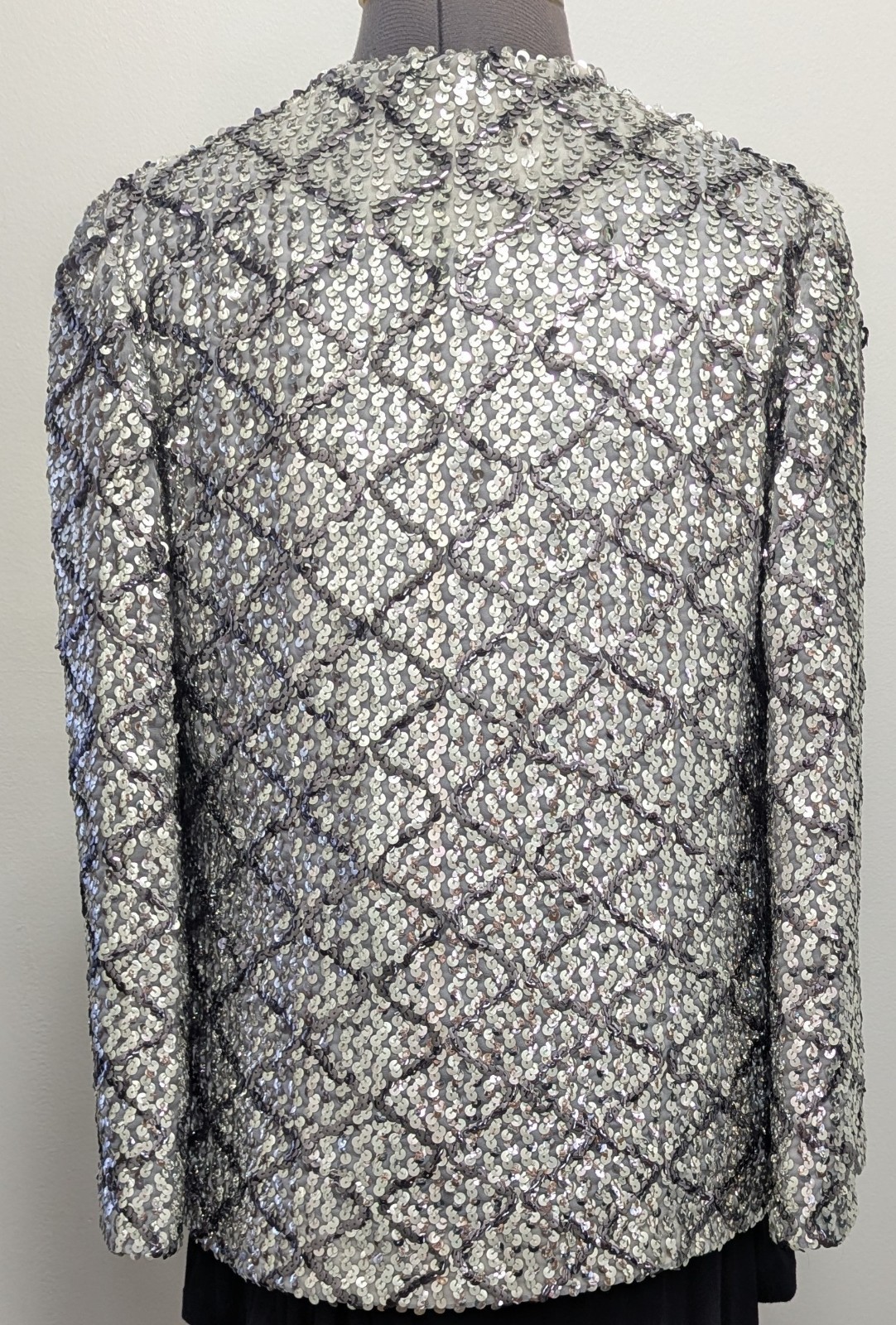 Vintage Eleanor Brenner Couture for Hovland Swanson Sequined Jacket 70s MCM
