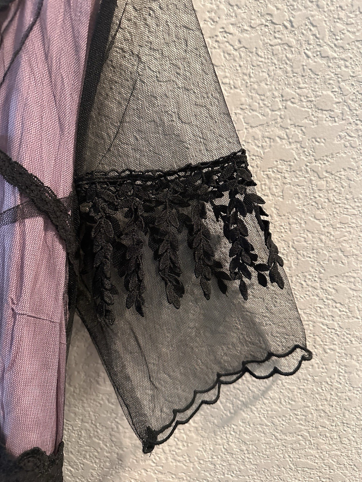 Belle Poque Women 1900s Edwardian Titanic Tea Party Dress L Lilac/Black Lace