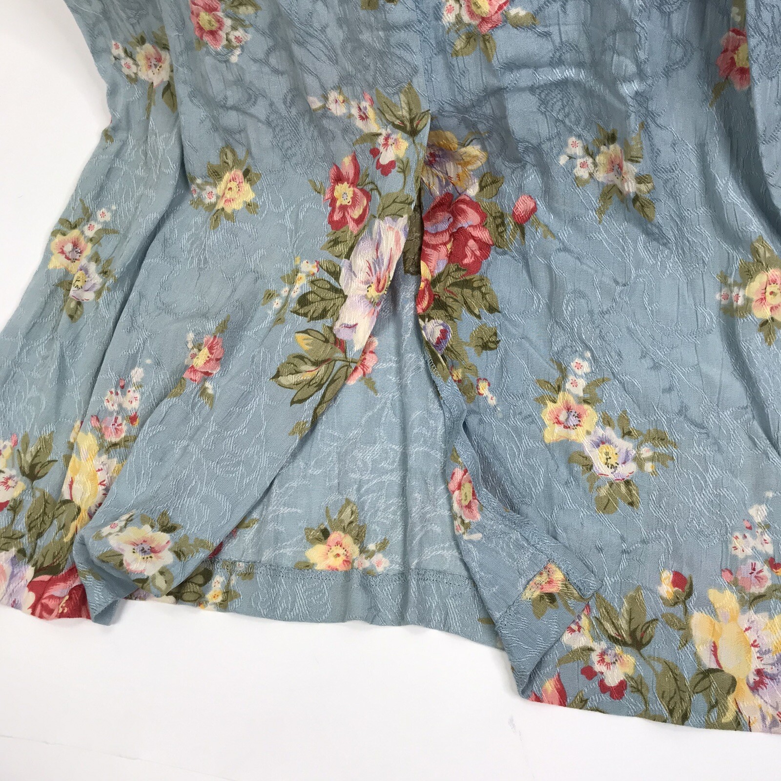 Vintage Dress K. Studio Sz 16 Column Floral Textured Rayon Boho Cottagecore