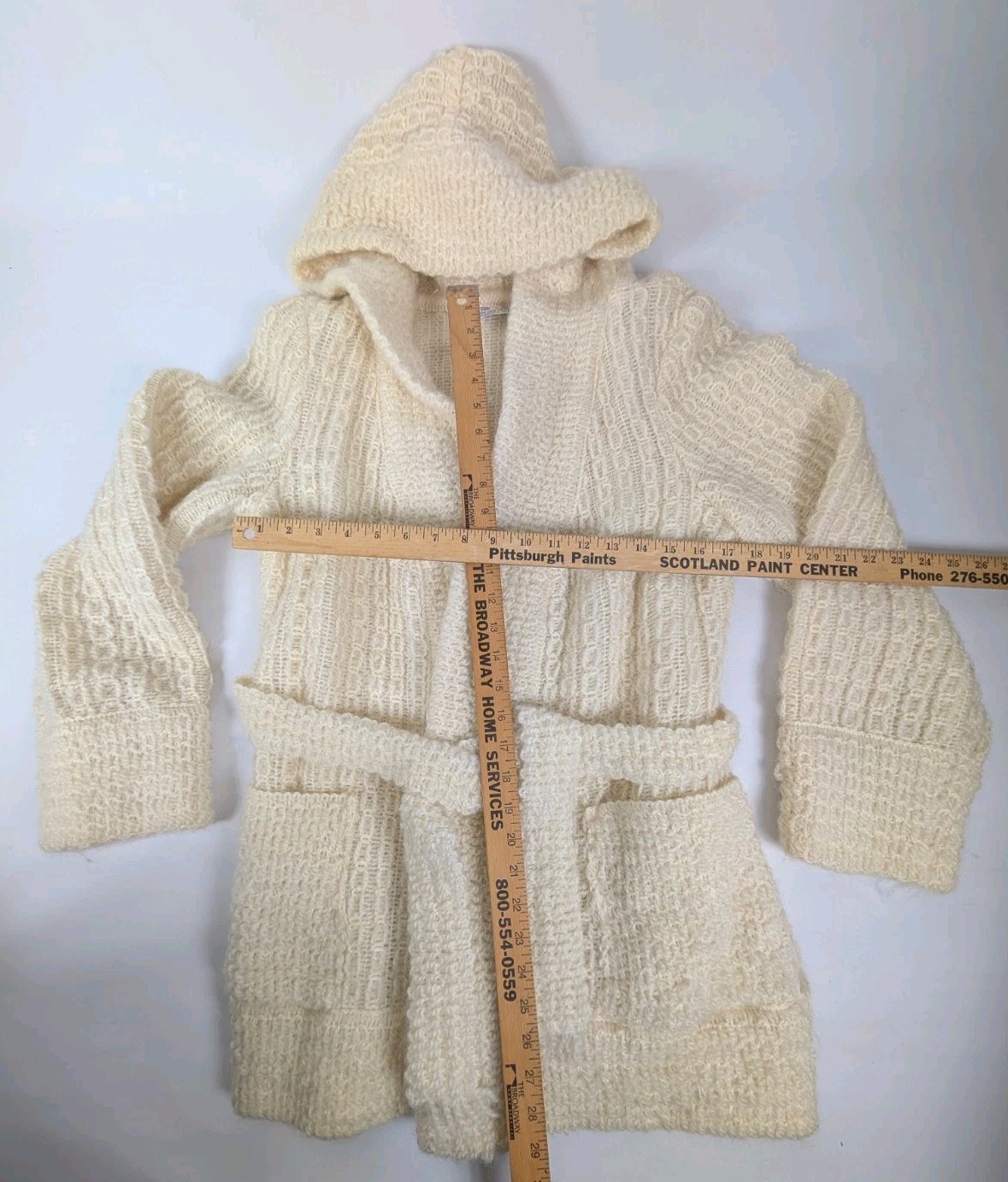 Sweater Vintage White Hooded B.E.T.Y.K. Size 4 Made In Greece