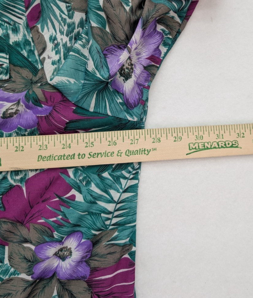 Vintage 80s 90s Women’s Jacket Size 20WP Lady Darian Green Purple Floral Print