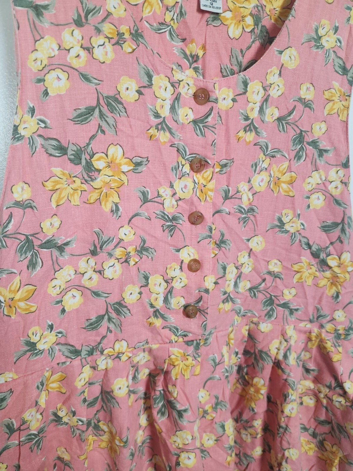 Bryn Connelly Women’s Sz. P12 Floral Tank Midi Linen Blend Dress
