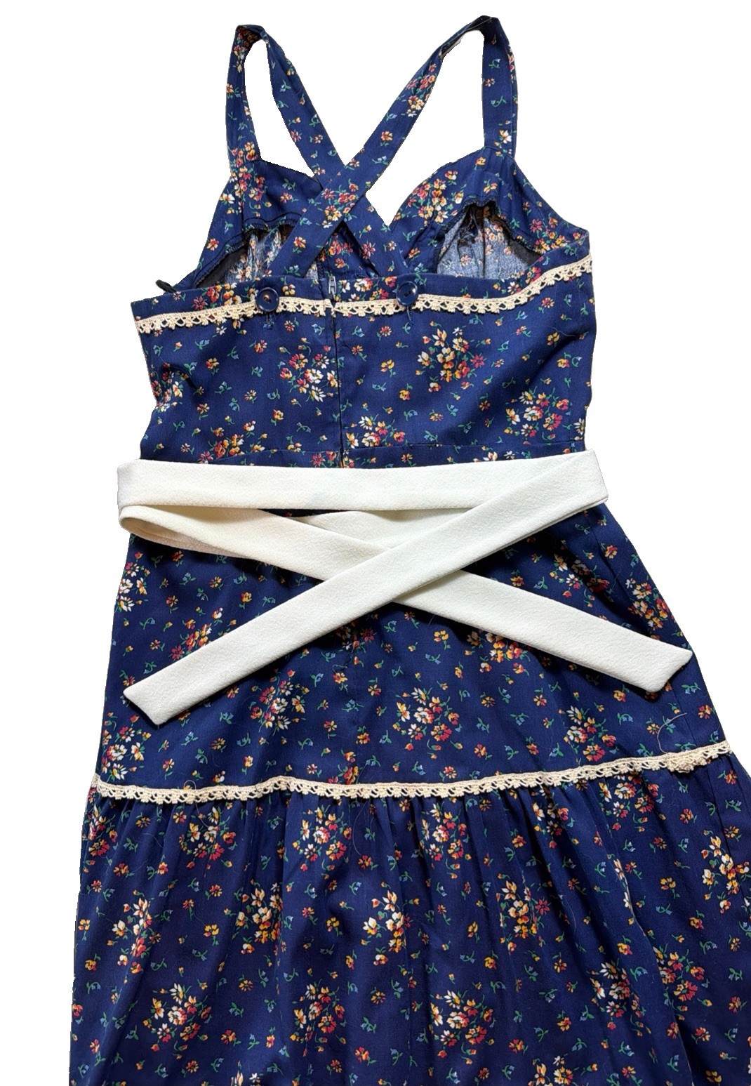 Vintage 1970’s ILGWU Union Made Bohemian Style Dress Size 13