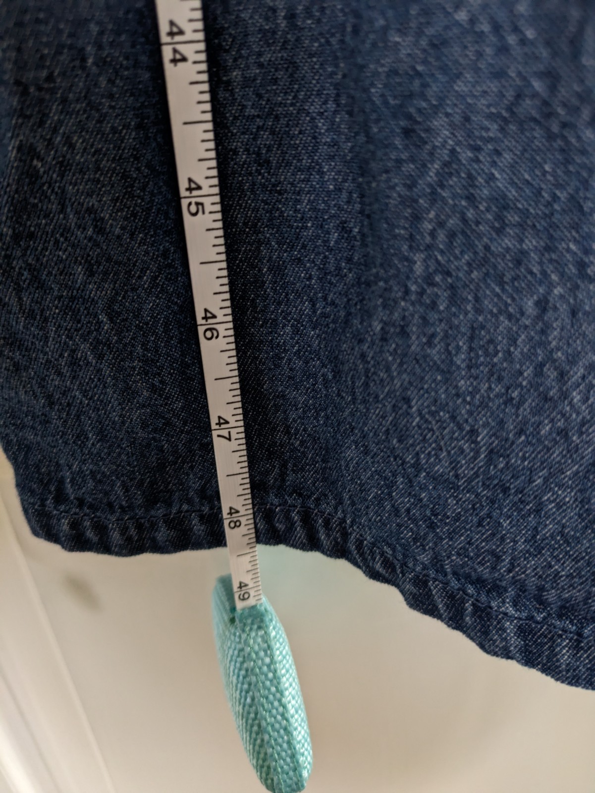 Vintage True Blue Coquette Y2k Cottagecore Maxi Denim Cotton Dress Size M