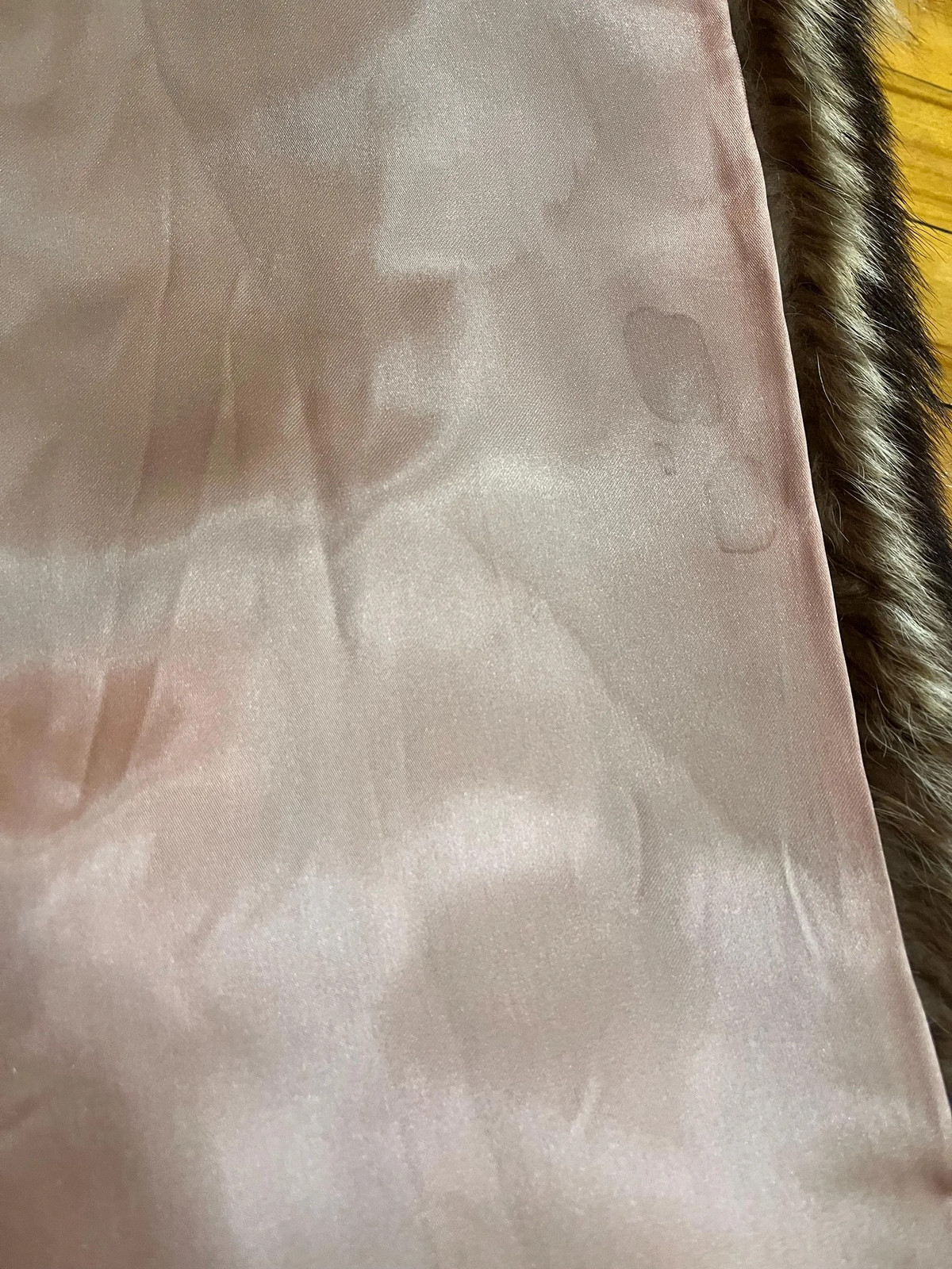 FULL LENGTH RACCOON Vintage 1970s Double Breasted Striped Racoon Fur Coat