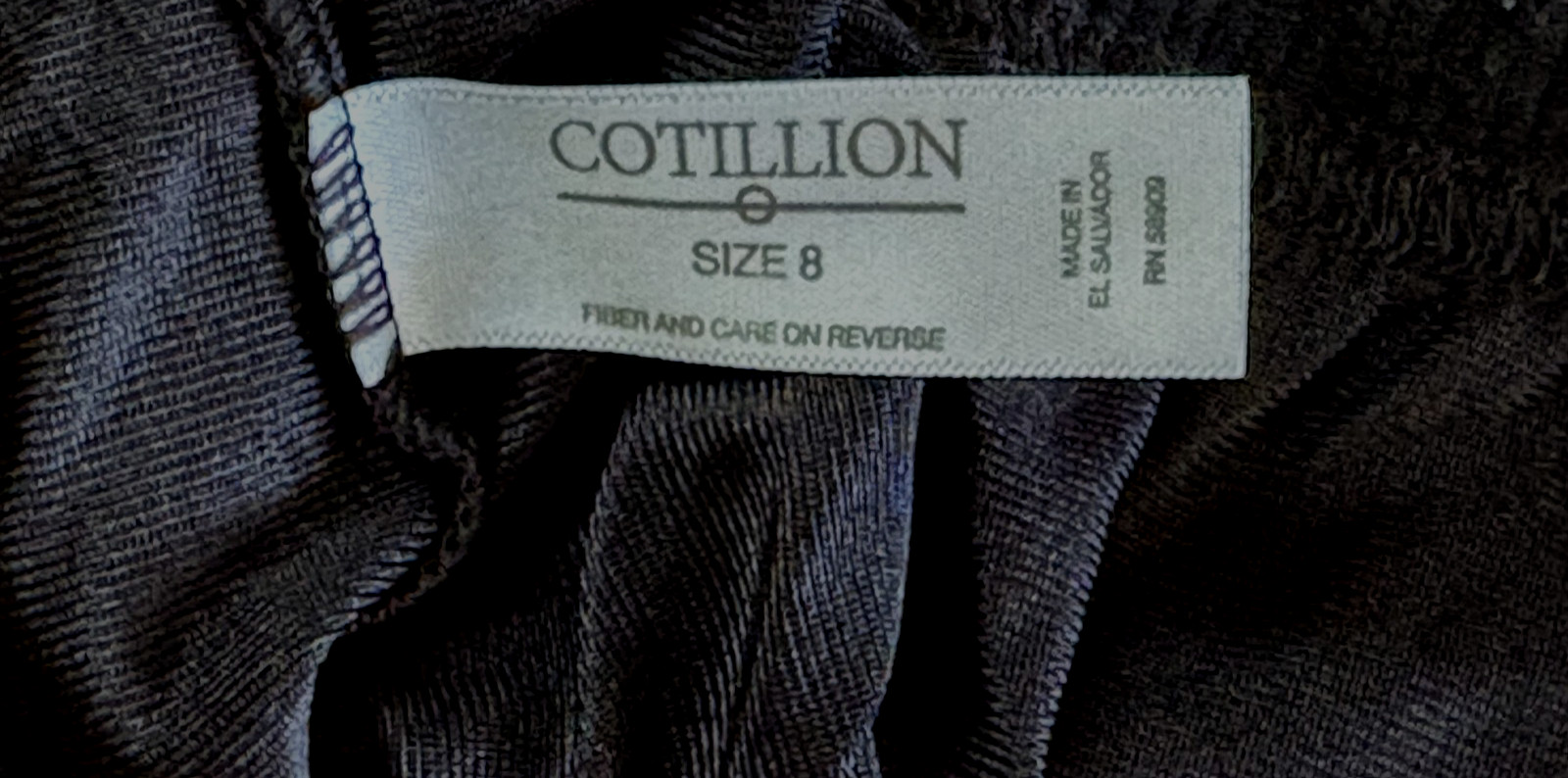 COTILLION 8/XL BLACK Hi Shine SATIN All Nylon Lace Trim Brief Panties NWOT VTG